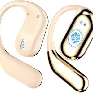 Ultra Open Ear Earbuds - Bone Conduction Headphones Wireless Bluetooth, Waterproof Deep Bass Earphones for Fitness and Running, Secure Fit for Small Ears, Sweat-Resistant for Workouts 1