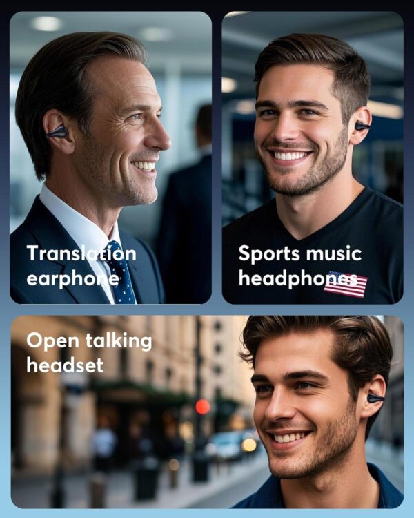 Boytond AI Translation Earbuds Real Time 144 Languages 60H Playtime Translator Ear Buds Audifonos Traductores Inglés Español Wireless Earphones Bluetooth Headphones for Travel Business Meeting - Image 8