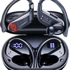 Wireless Earbuds - Bluetooth 5.3 Headphones with ENC Noise Canceling Mic, IPX4 Sport Ear Buds with Dual LED Display Charging Case, Running Earphones with Stereo Sound
