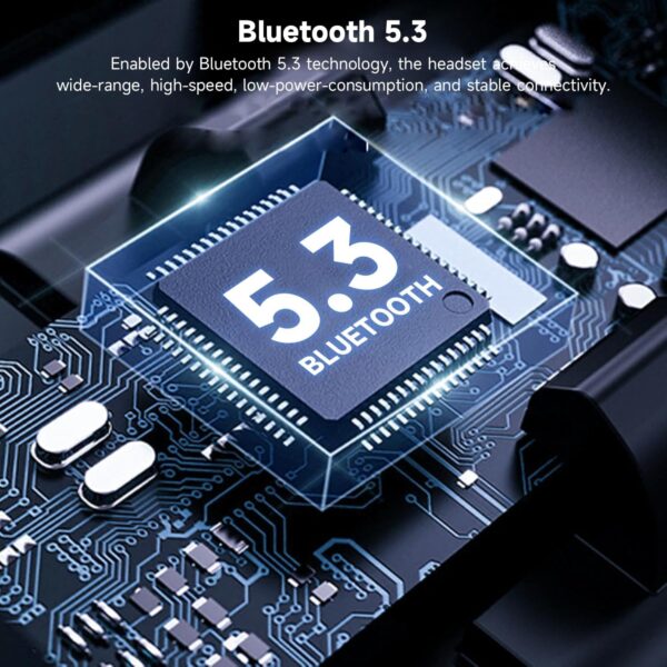 Bluetooth Headset V5.3,100 Hrs Talk Time Single-Ear Earphone, CVC8.0 Noise Cancelling Wireless Earbud, Business Earbud with 500 mAh Charging Case, Hands-Free Earpiece for Trucker/Home/Office Work - Image 5