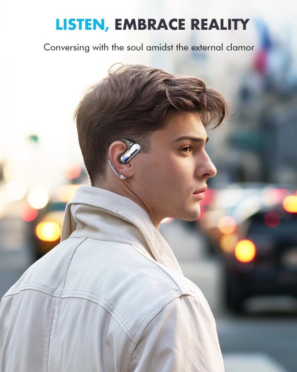 Open Ear Earbuds, Wireless Ear Buds,Earhook Earbuds with 40H Playtime,IPX7 Waterproof Sports Bluetooth Earphones,Bluetooth 5.3 Ultra Comfort Open Ear Headphones Wireless,Clear Calls - Image 7