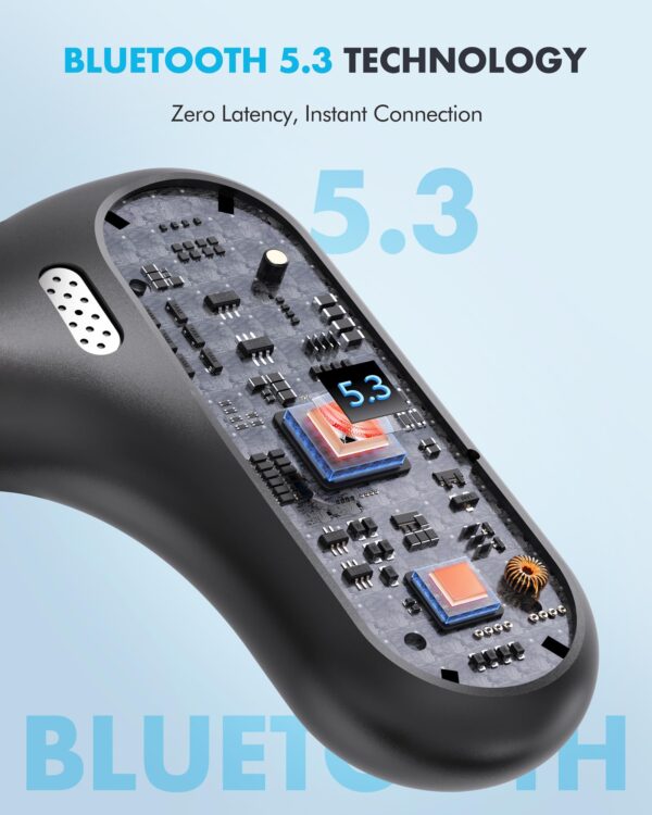 Open Ear Earbuds, Wireless Ear Buds,Earhook Earbuds with 40H Playtime,IPX7 Waterproof Sports Bluetooth Earphones,Bluetooth 5.3 Ultra Comfort Open Ear Headphones Wireless,Clear Calls - Image 4