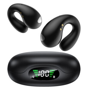 2025 Sports Cuffie Bluetooth 6.1 - Wireless Auricolari Clip Orecchio Elegante Auricolari ad Alte Prestazioni per Gli Amanti Degli Sport All'aperto,USB-C,IPX7 - Nero